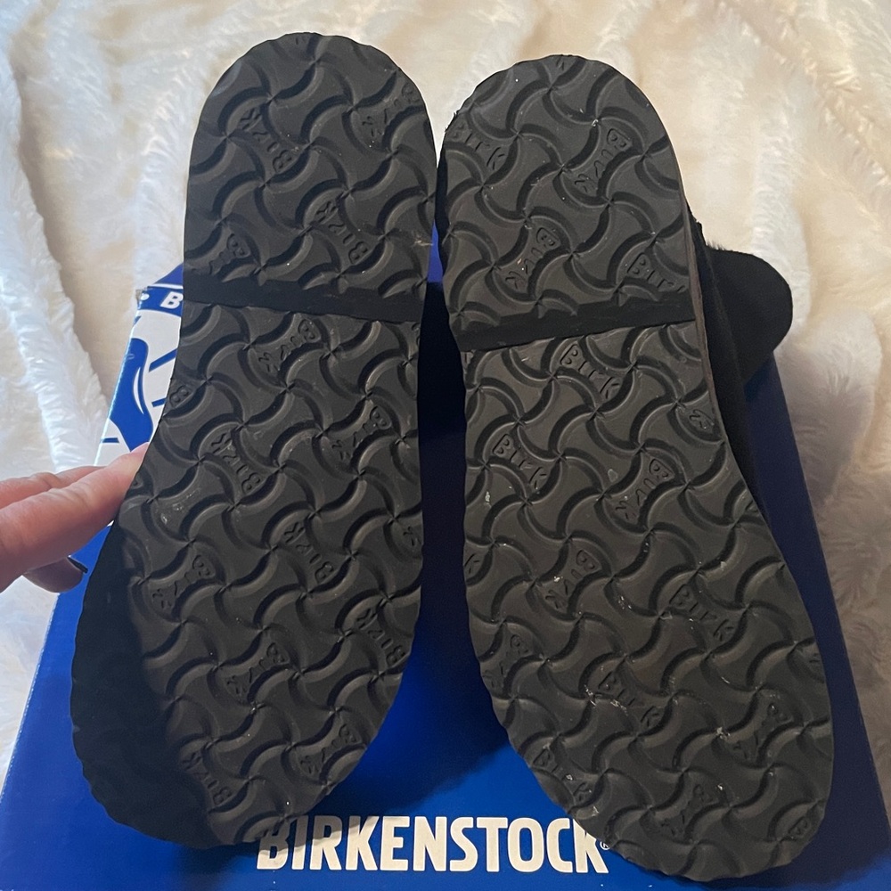 Birkenstock Uppsala Shearling Black Suede Boots - Picture 9 of 10